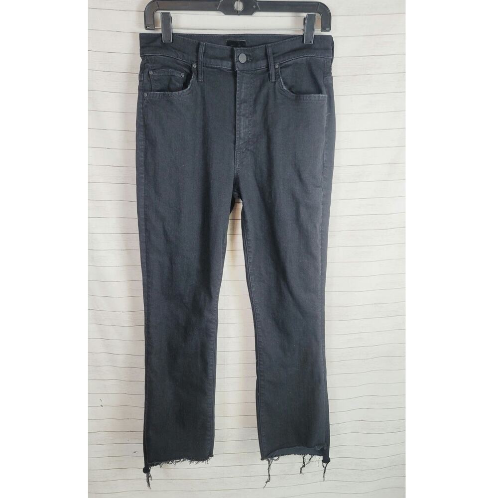 MOTHER DENIM INSIDE CROP STEP FRAY JEANS IN NOT GUILTY, SZ 30